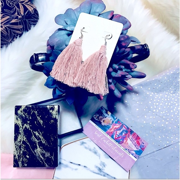 🥳HP: Trendy BOHO Stylish 100%COTTON Customizable Dangle Tassel Earrings 925s - Picture 8 of 16